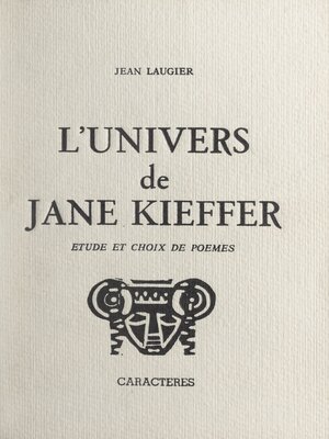 cover image of L'univers de Jane Kieffer